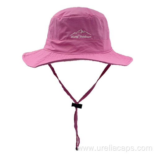 Emroidered polyester bucket hat